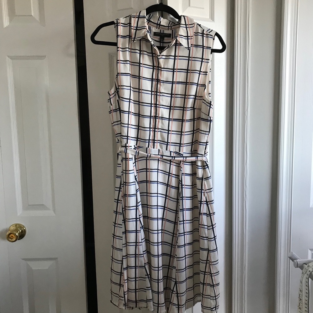 Banana Republic Grid Print Shirtdress